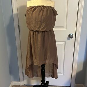 January 7 med juniors 100% polyester strapless mini dress with assymetrical hem